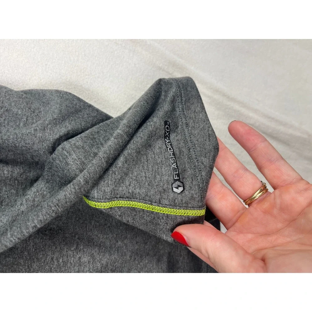 The North Face Mountain Athletics FlashDry-XD Hoodie Mens XL Grey Lime Green